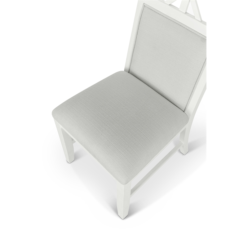 Miramar - Upholstered Side Chair - Set of 2 - Stark White Finish - Wood