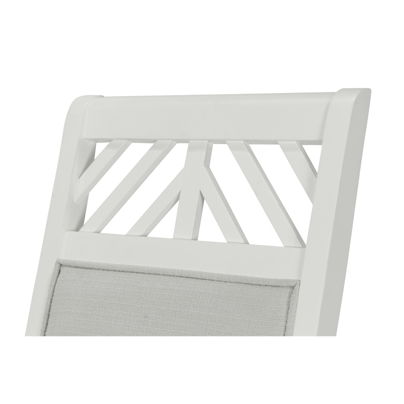 Miramar - Upholstered Side Chair - Set of 2 - Stark White Finish - Wood