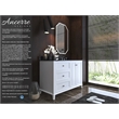 Ancerre Designs Hannah Right Basin Wood Bathroom Vanity Set in White