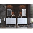 Ancerre Designs Hannah Right Basin Wood Bathroom Vanity Set in White