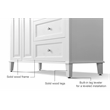 Ancerre Designs Hannah Right Basin Wood Bathroom Vanity Set in White