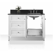 Ancerre Designs Hannah Right Basin Wood Bathroom Vanity Set in White