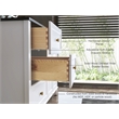 Ancerre Designs Hannah Right Basin Bathroom Vanity Set w/ Gold Hardware in White