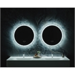 Frysta 24 in. Round LED Frameless Mirror with Dimmer and Defogger
