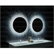 Frysta 24 in. Round LED Frameless Mirror with Dimmer and Defogger