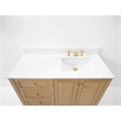 Hannah 48 in. Off Centered Right Basin Vanity Set in Oak with White Quartz top