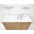 Hannah 48 in. Off Centered Right Basin Vanity Set in Oak with White Quartz top