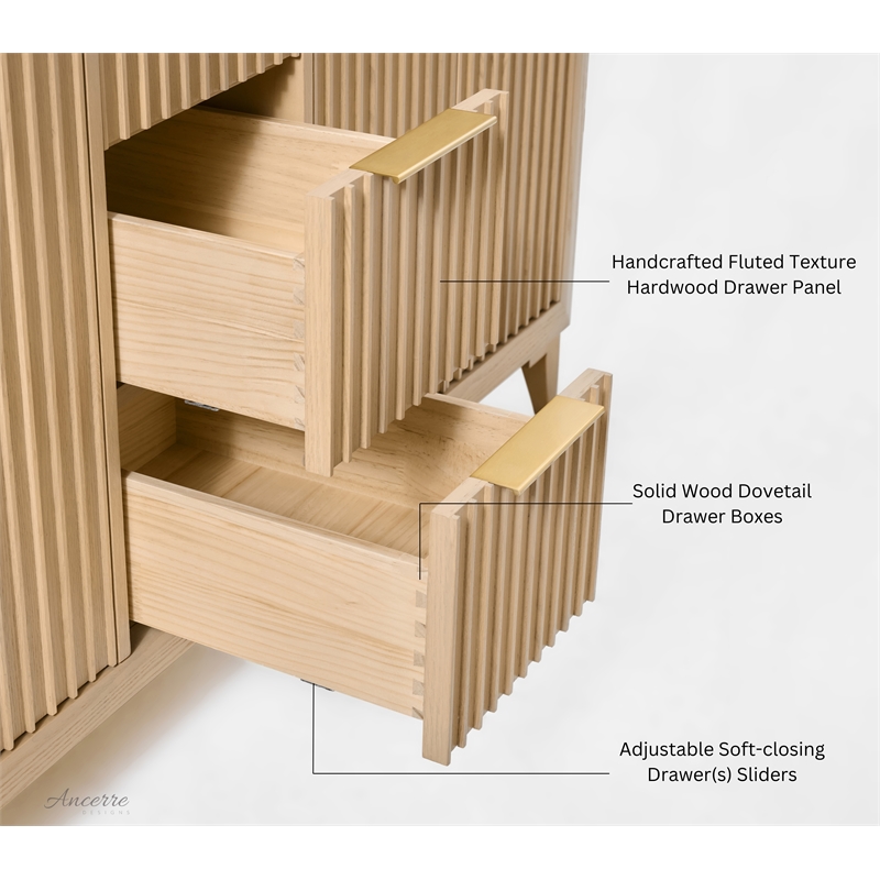 Turlington 84 in. Bath Vanity in Oak with White Quartz Top and Undermount Basin