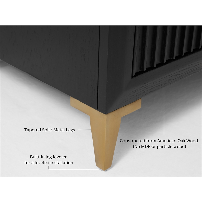 Turlington 60 in. Bath Vanity in Black Oak with White Quartz Top and Undermount