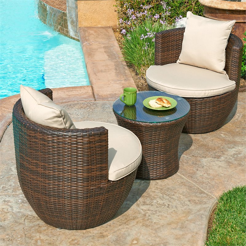 THY-HOM Artique Wicker / Rattan and Aluminum Seating Group in Beige