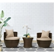 THY-HOM Artique Wicker / Rattan and Aluminum Seating Group in Beige