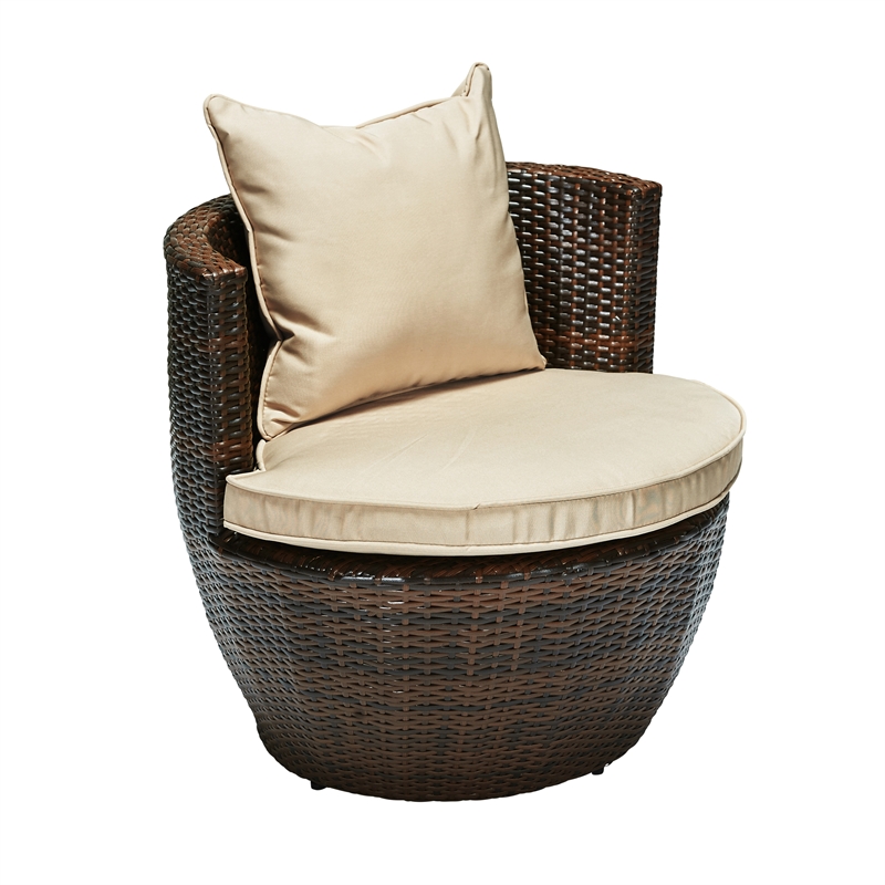 THY-HOM Artique Wicker / Rattan and Aluminum Seating Group in Beige