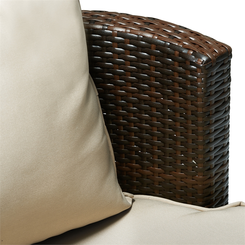 THY-HOM Artique Wicker / Rattan and Aluminum Seating Group in Beige