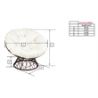Thy-Hom Claborn Swivel Papasan Chair Wicker Indoor/Outdoor Lounge Chair in Beige