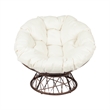 Thy-Hom Claborn Swivel Papasan Chair Wicker Indoor/Outdoor Lounge Chair in Beige
