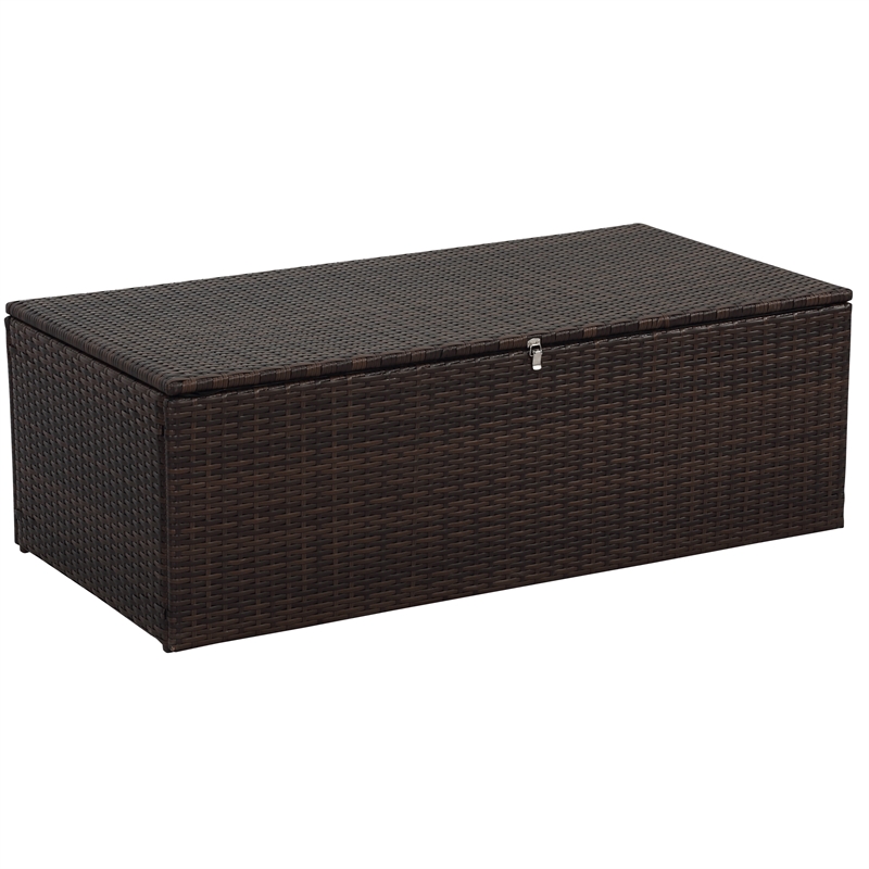 Thy-Hom Arlington Modern Brown Outdoor Wicker Furniture Set with Beige Cushion
