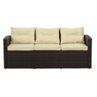 Thy-Hom Arlington Modern Brown Outdoor Wicker Furniture Set with Beige Cushion