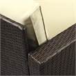 Thy-Hom Arlington Modern Brown Outdoor Wicker Furniture Set with Beige Cushion