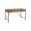 AGHDECO Orman Contemporary Steel and Wood Desk in Rustic Oak