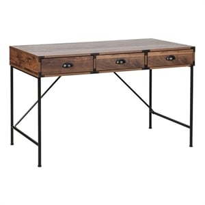 AGHDECO Orman Transitional Particle Board/Wood Desk in Walnut