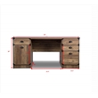 AGHDECO Orman Transitional Particle Board and Wood Desk in Oak