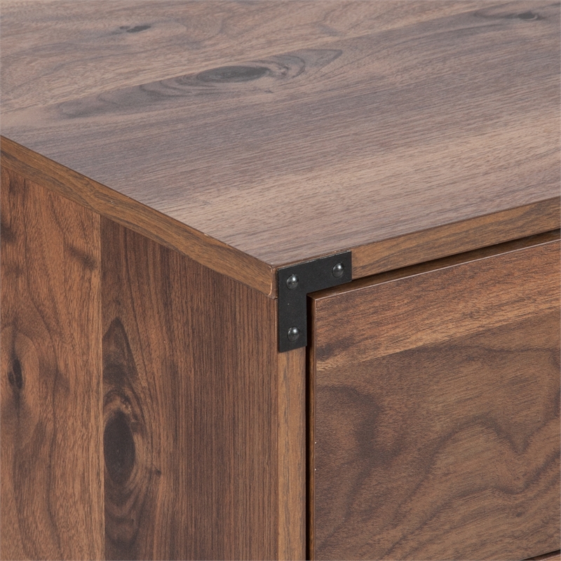AGHDECO Orman 2-Drawer Wood Vertical Filing Cabinet in Walnut