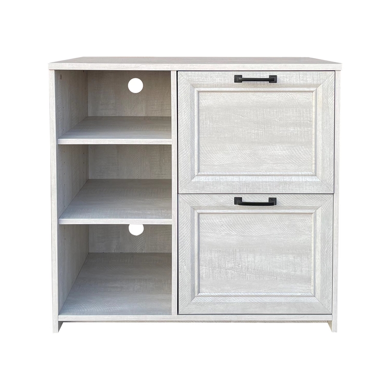 AGHDECO Oliwia 2-Drawer Particle Board/Wood Lateral Filing Cabinet in Gray