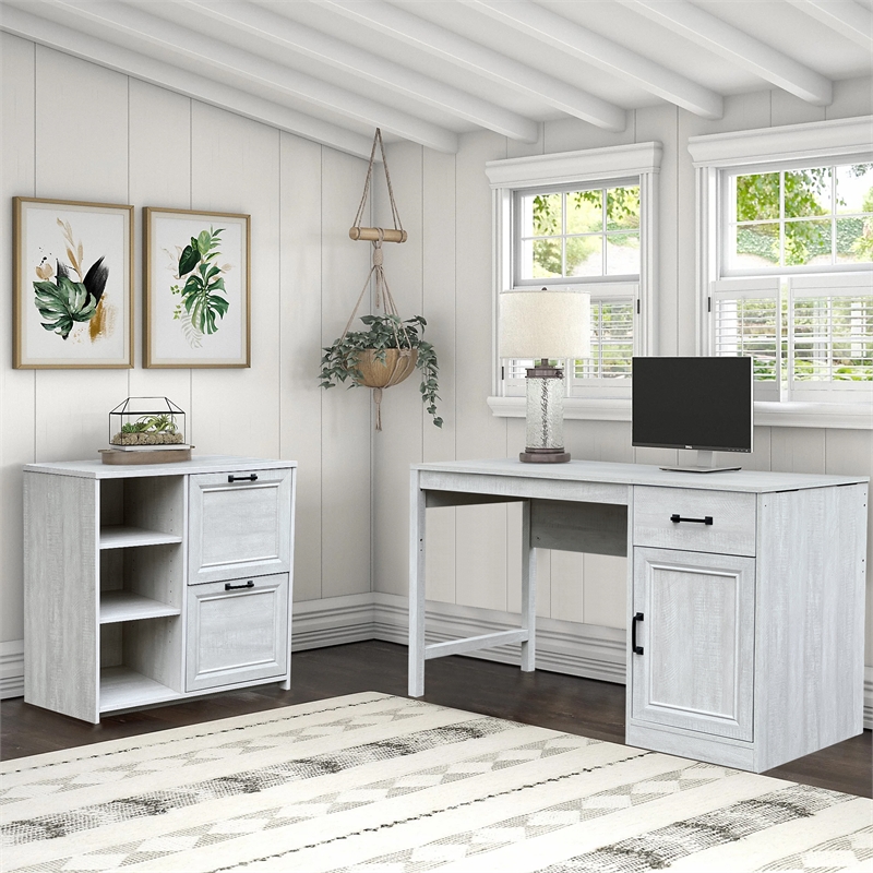 AGHDECO Oliwia 2-Drawer Particle Board/Wood Lateral Filing Cabinet in Gray