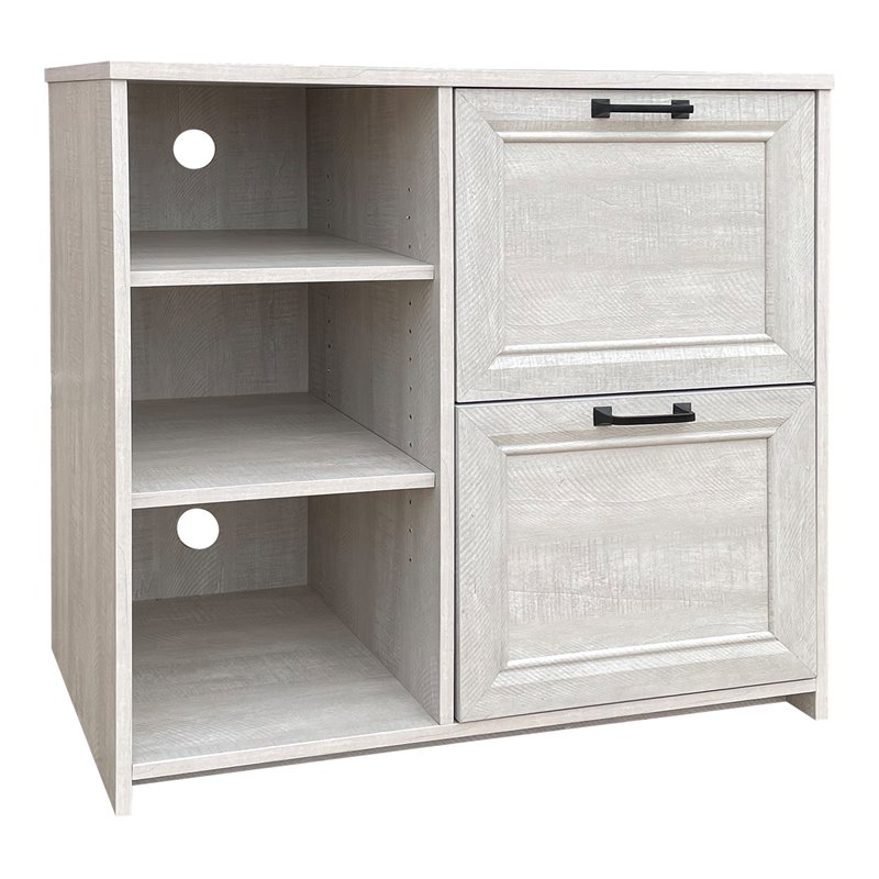 AGHDECO Oliwia 2-Drawer Particle Board/Wood Lateral Filing Cabinet in Gray