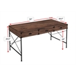 AGHDECO Brunei 3-Drawer Traditional Engineered Wood Writing Desk in Walnut