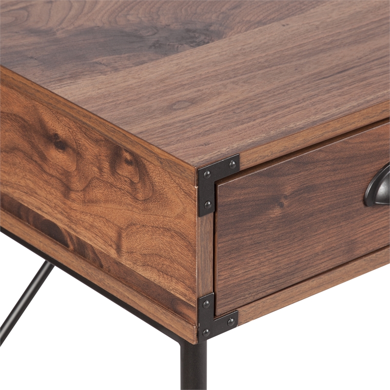 AGHDECO Brunei 3-Drawer Traditional Engineered Wood Writing Desk in Walnut