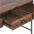 AGHDECO Brunei 3-Drawer Traditional Engineered Wood Writing Desk in Walnut