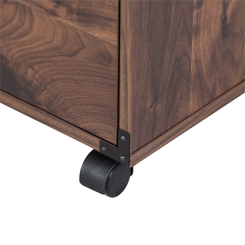 AGHDECO Brunei Modern Engineered Wood File Drawer with Metal Hardware in Walnut