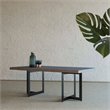 Limari Home Sharon Modern Concrete and Metal Coffee Table in Gray/Black