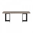 Limari Home Sharon Modern Concrete and Metal Coffee Table in Gray/Black