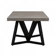 Limari Home Richmond Modern Concrete and Metal Coffee Table in Gray/Black