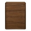 Limari Home Dustin Veneer and Rubberwood 5 Drawers Bedroom Chest in Walnut