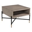 Limari Home Walker Modern Concrete and Metal Coffee Table in Gray/Black