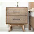 Limari Home Claire Contemporary Acacia Veneer Wood Nightstand in Natural Walnut
