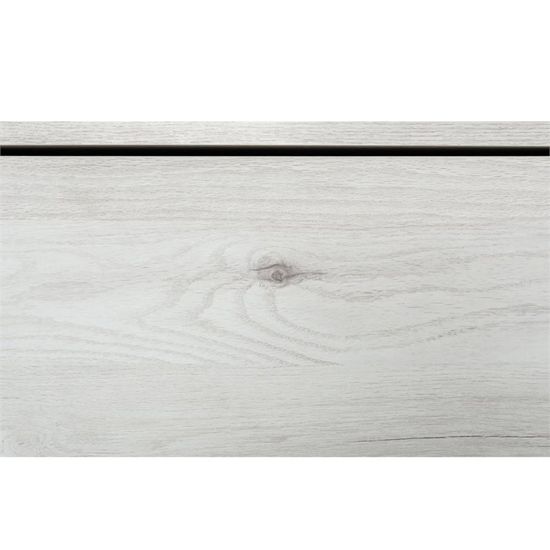 Limari Home Asus 5-Drawer Self Closing Modern Oak Wood Chest in White Washed