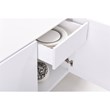 Limari Home Vanguard 4-Cabinet Modern MDF Wood & Stainless Steel Buffet in White