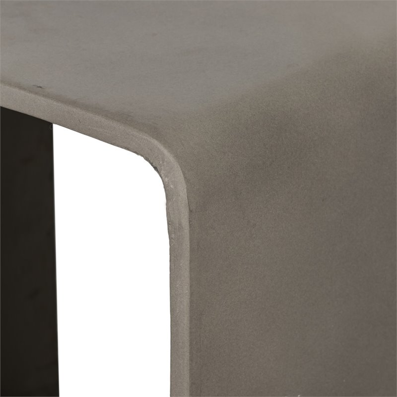 Limari Home Pickens Two Stacked Cube Modern Concrete Stone Shelf in Gray
