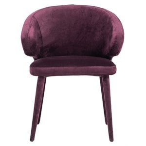 Limari Home Salem 19&quot Modern Fabric and Metal Upholstered Dining Chair in Purple