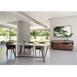 Limari Home Jozy 2-Door 2-Drawer Modern Wood and Marble Buffet in Walnut