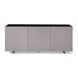 Limari Home Antonio 3-Door Circular Pattern Wood Veneer Buffet in Gray Finish