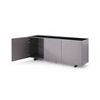 Limari Home Antonio 3-Door Circular Pattern Wood Veneer Buffet in Gray Finish