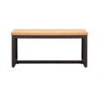 Limari Home Fagan Square Low Metal & Veneer End Table in Oak/Black Finish
