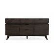 Limari Home Roger 2-Door 5-Drawer Mid-Century Solid Acacia Wood Buffet in Brown