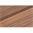 Limari Home Gilroy 4-Door Modern Wood & Stainless Steel Buffet in Walnut