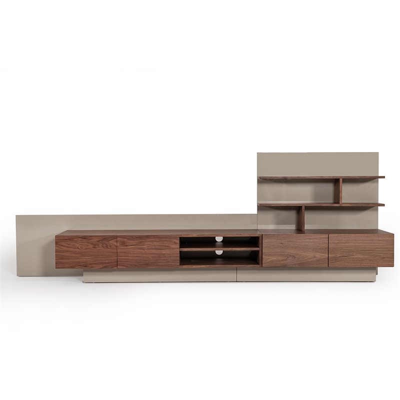 Limari Home Pompeii Contemporary Wood TV Stand for TVs up to 142